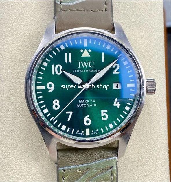 M-Factory-IWC-Pilot-Mark-IW328205-40mm-Steel-Brown-Leather-Strap-Arabic-Numerals-Green-Dial-6.jpg M+ Factory IWC Pilot Mark IW328205 40mm Steel Brown Leather Strap Arabic Numerals Green Dial - Image 1