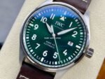 M+ Factory IWC Pilot Mark IW328205 40mm Steel Leather Strap Arabic Numerals Green Dial - Image 3