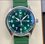 M+ Factory IWC Pilot Mark IW328205 40mm Steel Rubber Strap Arabic Numerals Green Dial