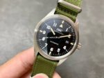 M+ Factory IWC Pilot Mark XVIII IW327007 40mm Steel Textile Strap Arabic Numerals Black Dial - Image 3