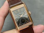 MG Factory Jaeger-LeCoultre Reverso Double-Sided Dual Time Zone Q396245J 29mm Rose Gold Leather Strap Grey Dial - Image 2