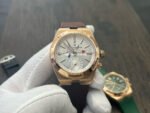 MKF Factory Vacheron Constantin Overseas Dual Time 7900V000R-B336 Rubber Strap Rose Gold Silver Dial