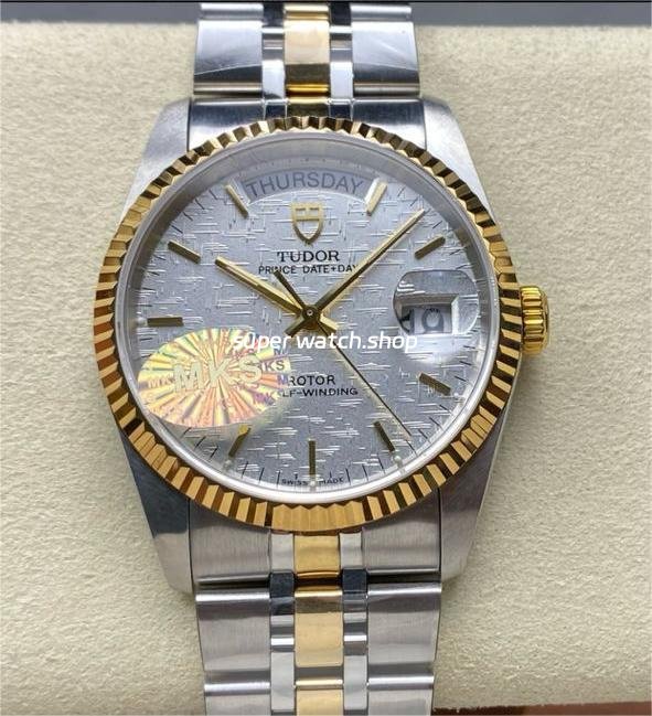 MKS-Factory-Tudor-Prince-Date-Day-76213-0019-36mm-Half-Yellow-Gold-Silver-Dial-17.jpg MKS Factory Tudor Prince Date Day 76213-0019 36mm Half Yellow Gold Silver Dial - Image 1