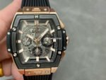 MS Factory Hublot Spirit of Big Bang 642.OM.0180.RX 42mm Rose Gold Rubber Strap Skeletonized Dial