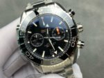 M+S Factory Omega Seamaster Planet Ocean Chronograph 215.30.46.51.01.001 45mm Full Steel Black Dial - Image 2