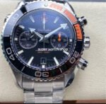 M+S Factory Omega Seamaster Planet Ocean Chronograph 215.30.46.51.01.002 45mm Full Steel Black Dial