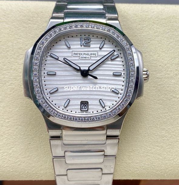 MS-Factory-Patek-Philippe-Nautilus-71181200A-010-35.2mm-Diamond-Bezel-Full-Steel-White-Dial-5.jpg MS Factory Patek Philippe Nautilus 7118/1200A-010 35.2mm Diamond Bezel Full Steel White Dial - Image 1