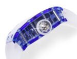 MS Factory Richard Mille RM052 44mm Blue Sapphire Crystal Emulsion Rubber Strap Skeletonized Skull Black Dial - Image 7