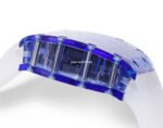 MS Factory Richard Mille RM052 44mm Blue Sapphire Crystal Emulsion Rubber Strap Skeletonized Skull Black Dial - Image 6