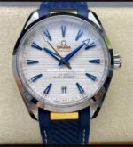 N1 Factory Omega Seamaster Aqua Terra Master Co-Axial Chronometer 220.12.41.21.02.004 41.5mm Steel Rubber Strap White Dial