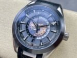 N1 Factory Omega Seamaster Aqua Terra World Time 220.92.43.22.99.001 43mm Titanium Rubber Strap Grey Dial - Image 3