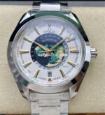 N1 Factory Omega Seamaster Aqua Terra World Time 220.93.43.22.99.001 43mm Full Steel White Dial