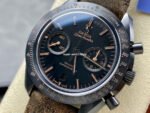 N1 Factory Omega Speedmaster Dark Side Of The Moon 311.92.44.51.01.006 44.25mm Ceramic Leather Strap Black Dial - Image 2