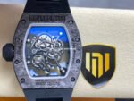NEW Factory Richard Mille RM055 Abu Dhabi 42.7mm Carbon Fiber Black Rubber Strap Skeletonized Black Dial - Image 7