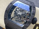 NEW Factory Richard Mille RM055 Abu Dhabi 42.7mm Carbon Fiber Black Rubber Strap Skeletonized Black Dial - Image 3