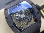 NEW Factory Richard Mille RM055 Abu Dhabi 42.7mm Carbon Fiber Black Rubber Strap Skeletonized Black Dial - Image 2