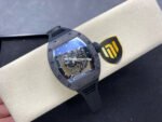 NEW Factory Richard Mille RM055 Abu Dhabi 42.7mm Carbon Fiber Black Rubber Strap Skeletonized Black Dial - Image 4