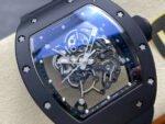 NEW Factory Richard Mille RM055 Bubba Watson 42.7mm Ceramic Black Rubber Strap Skeletonized Black Dial - Image 2