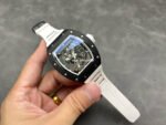 NEW Factory Richard Mille RM055 Bubba Watson 42.7mm Ceramic White Rubber Strap Skeletonized White Dial - Image 4