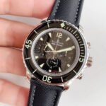 OM Factory Blancpain Fifty Fathoms 5085F-1130-52 45mm Steel Textile Strap Black Dial - Image 4