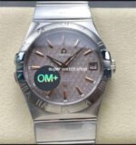 OM+ Factory Omega Constellation Men 123.10.38.21.06.002 38mm Full Steel Pink Dial