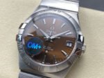 OM+ Factory Omega Constellation Men 123.10.38.21.10.001 38mm Full Steel Brown Dial - Image 3