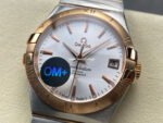 OM+ Factory Omega Constellation Men 123.20.38.21.02.001 38mm Rose Gold Steel Silver Dial - Image 3