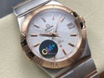 OM+ Factory Omega Constellation Men 123.20.38.21.02.007 38mm Rose Gold Steel Silver Dial - Image 2