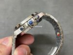 OMF Factory Frosted Audemars Piguet Royal Oak Chronograph 26240BC.GG.1324BC.02 41mm Full Frosted White Gold Blue Dial - Image 6