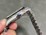 QF Factory Counterweight Rolex Day-Date 228236-0006 40mm Full Platinum Baguette Diamond Blue Dial - Image 6