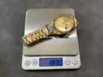 QF Factory Counterweight Rolex Day-Date 228238-0005 40mm Full Yellow Gold Baguette Diamond Champagne Dial - Image 9