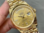 QF Factory Counterweight Rolex Day-Date 228238-0005 40mm Full Yellow Gold Baguette Diamond Champagne Dial - Image 2
