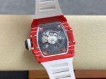 R7 Factory Richard Mille RM35-02 44.5mm Red Carbon Fiber White Rubber Strap Skeletonized Dial - Image 7