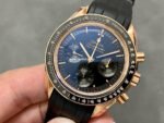 RM Factory Omega Speedmaster Professional Moonwatch 310.63.42.50.02.001 Rose Gold Rubber Strap Black Dial - Image 3
