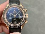 RM Factory Omega Speedmaster Professional Moonwatch 310.63.42.50.02.001 Rose Gold Rubber Strap Black Dial