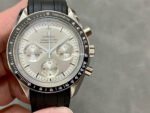 RM Factory Omega Speedmaster Professional Moonwatch 310.63.42.50.02.001 Steel Rubber Strap Silver Dial