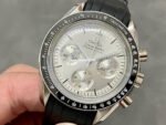 RM Factory Omega Speedmaster Professional Moonwatch 310.63.42.50.02.001 Steel Rubber Strap Silver Dial - Image 3