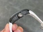 RM Factory Richard Mille RM 055 43mm Black Ceramic White Rubber Strap Skeletonized White Dial - Image 6