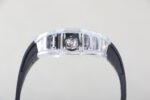 RM Factory Richard Mille RM 055 43mm Transparent Crystal Black Rubber Strap Skeletonized Black Dial - Image 4