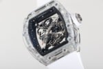 RM Factory Richard Mille RM 055 43mm Transparent Crystal White Rubber Strap Skeletonized Black Dial - Image 2