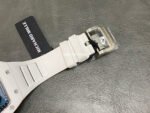 RM Factory Richard Mille RM 055 43mm White Ceramic White Rubber Strap Skeletonized Black Dial - Image 8