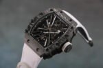 RM Factory Richard Mille RM12-01 39mm Black Carbon Fiber White Canvas Strap Skeletonized Black Dial - Image 3