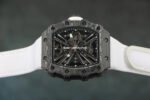 RM Factory Richard Mille RM12-01 39mm Black Carbon Fiber White Canvas Strap Skeletonized Black Dial - Image 6