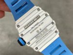 RM Factory Richard Mille RM12-01 39mm Carbon Fiber Blue Rubber Strap Skeletonized Black Dial - Image 7