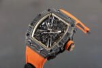 RM Factory Richard Mille RM12-01 39mm Carbon Fiber Orange Canvas Strap Skeletonized Rose Gold Dial - Image 4