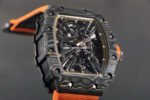 RM Factory Richard Mille RM12-01 39mm Carbon Fiber Orange Canvas Strap Skeletonized Rose Gold Dial