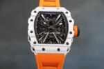 RM Factory Richard Mille RM12-01 39mm Carbon Fiber Orange Rubber Strap Skeletonized Black Dial - Image 2