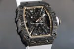 RM Factory Richard Mille RM12-01 39mm Carbon Fiber White Rubber Strap Skeletonized Rose Gold Dial - Image 2