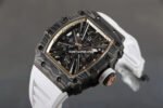 RM Factory Richard Mille RM12-01 39mm Carbon Fiber White Rubber Strap Skeletonized Rose Gold Dial
