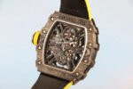 RM Factory Richard Mille RM12-01 39mm Carbon Fiber Yellow Canvas Strap Skeletonized Rose Gold Dial - Image 7